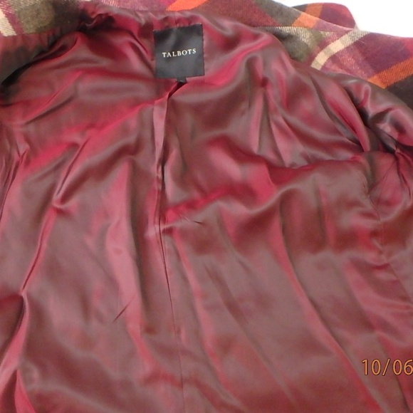 Talbots wool swing jacket in stunning fall colors - Picture 5 of 8